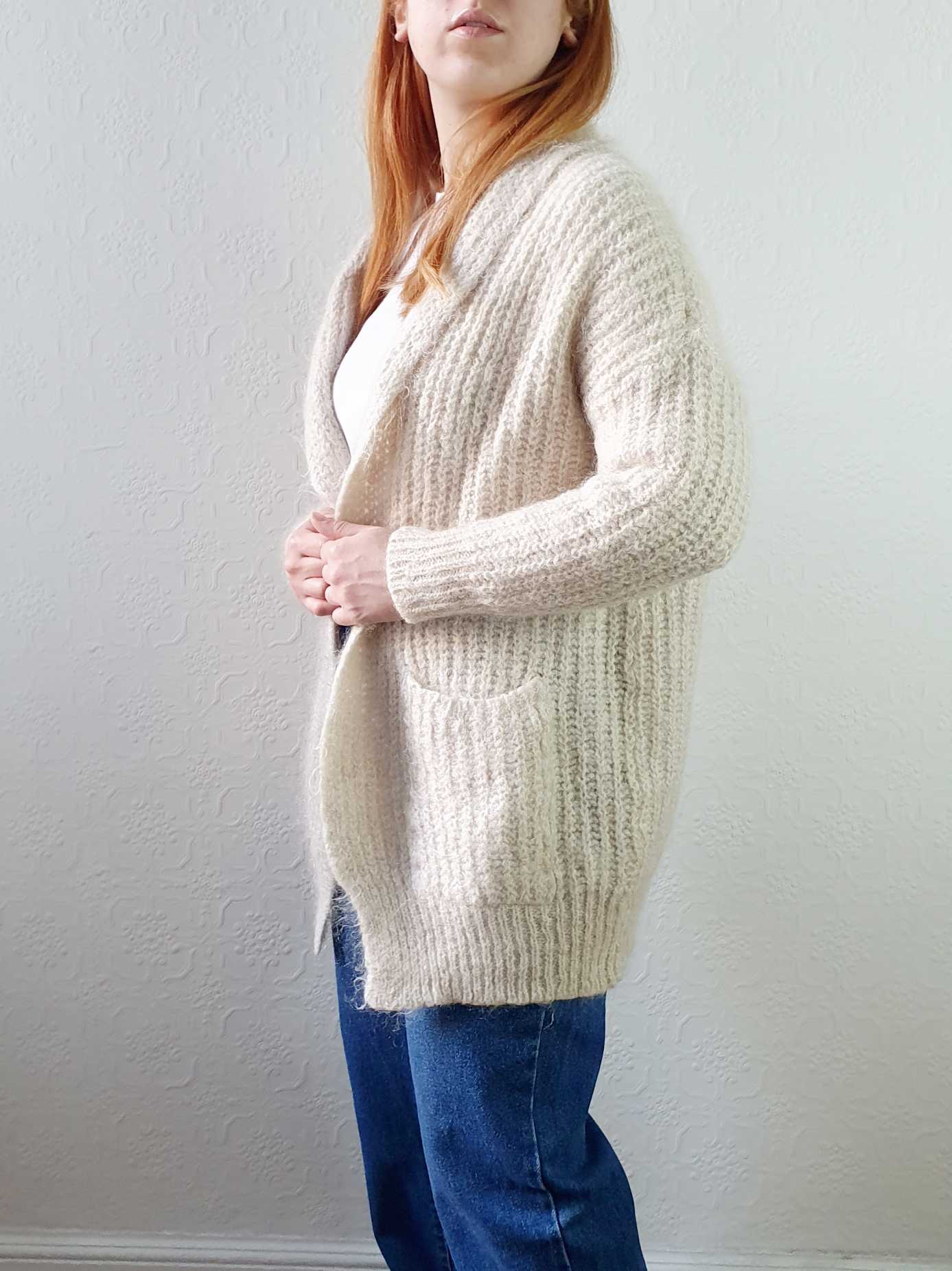 Maje Cream Mohair Cardigan  - S - Image 4