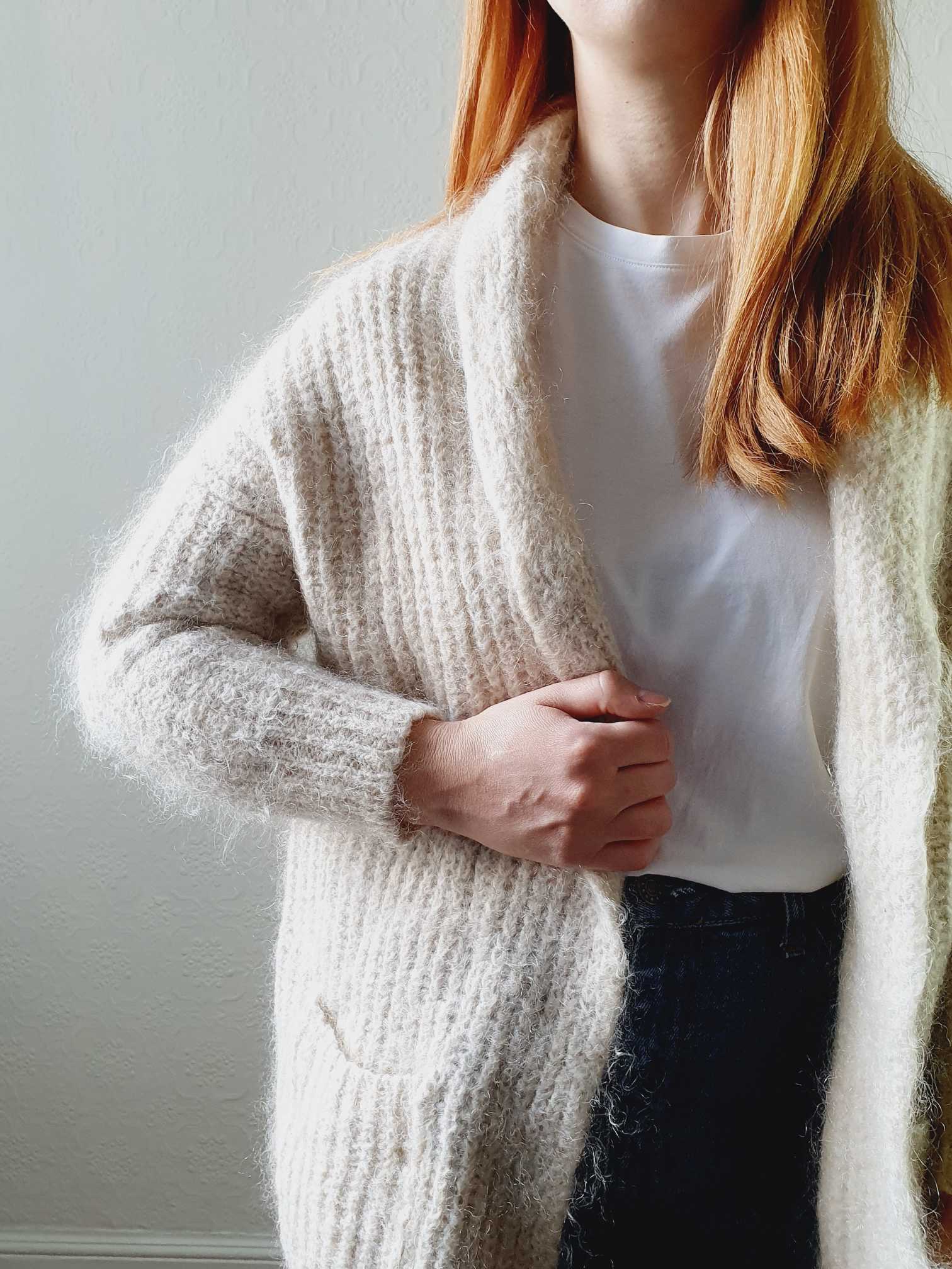Maje Cream Mohair Cardigan  - S - Image 6