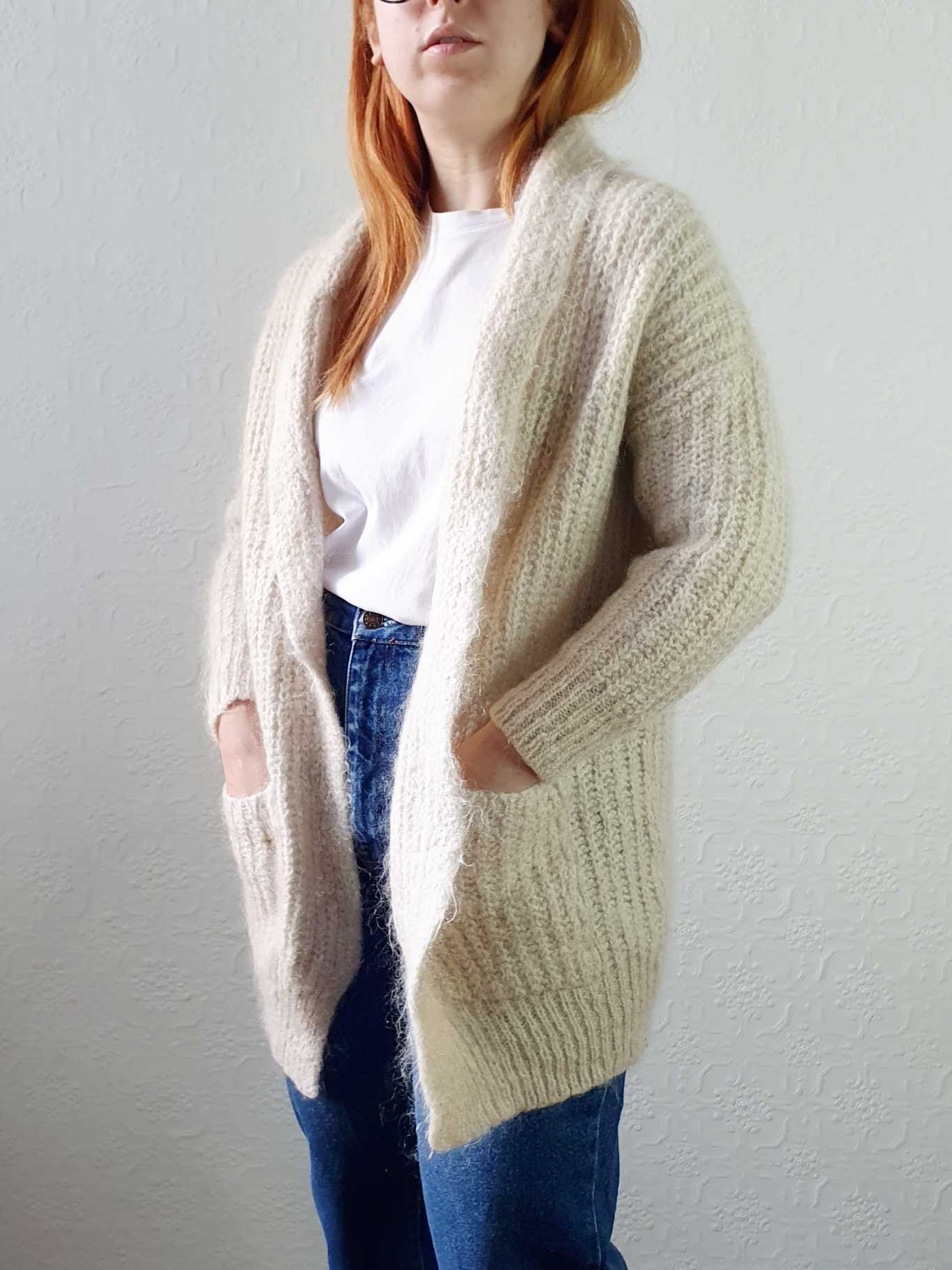 Maje Cream Mohair Cardigan  - S - Image 7