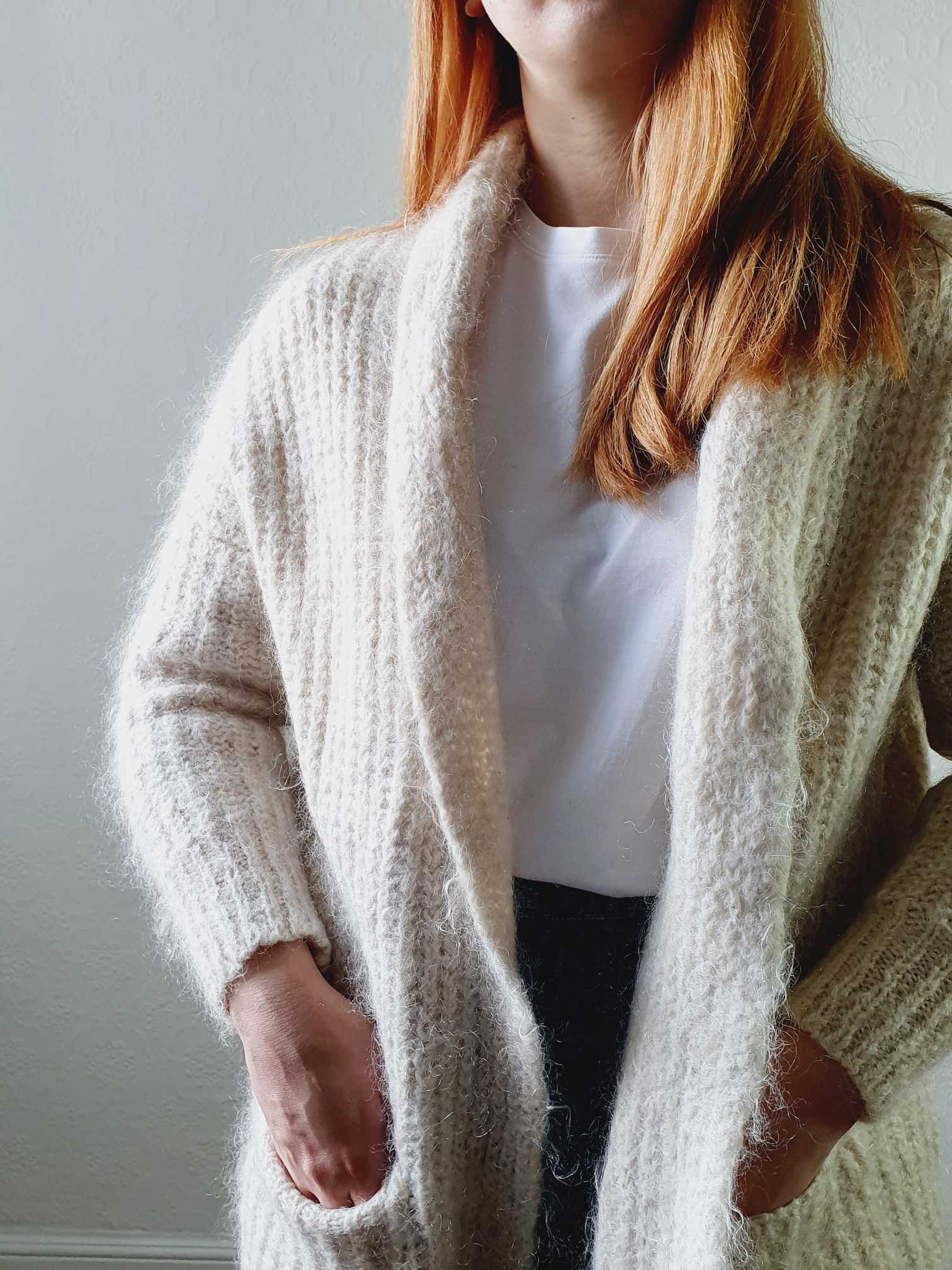 Maje Cream Mohair Cardigan  - S - Image 8