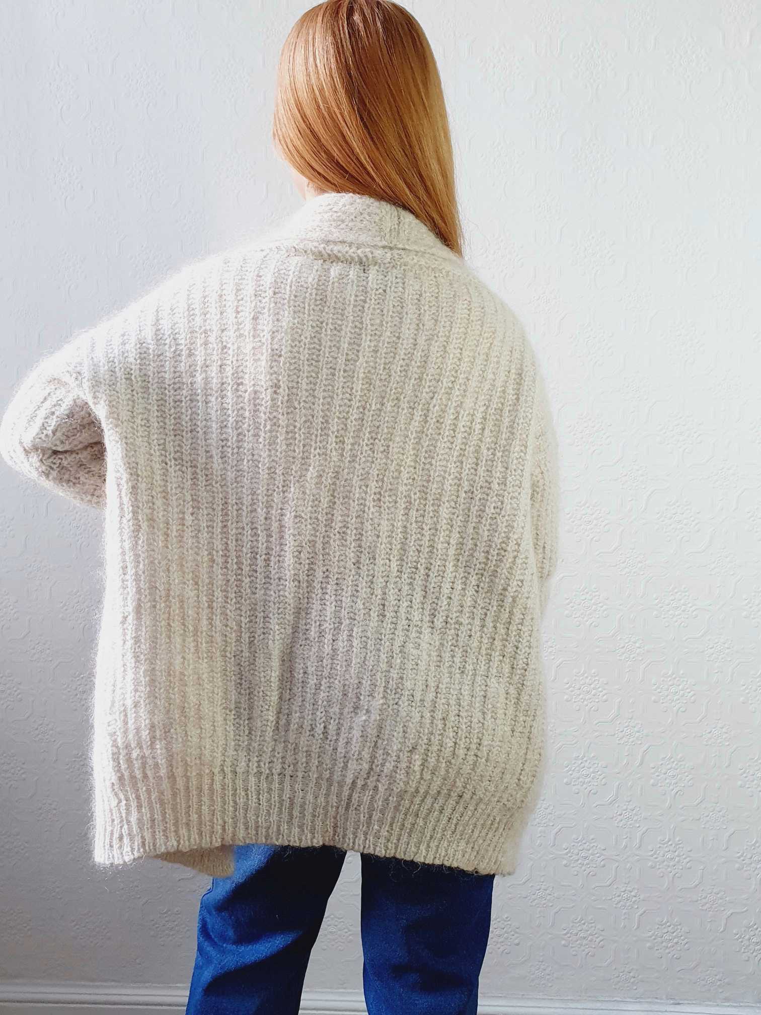 Maje Cream Mohair Cardigan  - S - Image 9