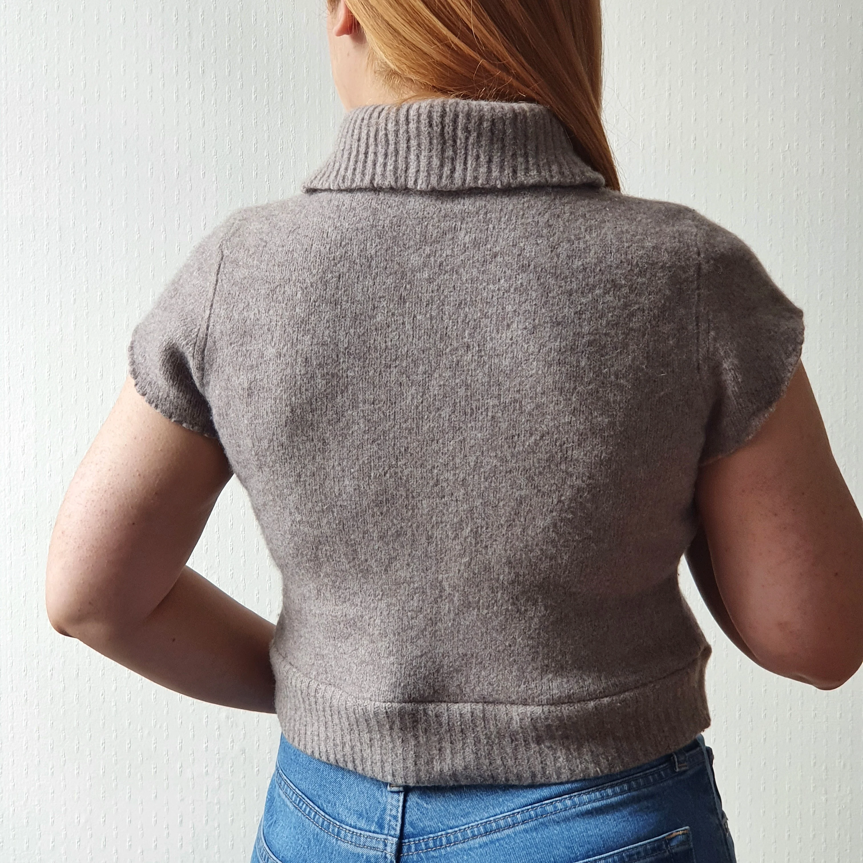 Reworked Taupe Cropped Turtneck  - XS/S - Image 4