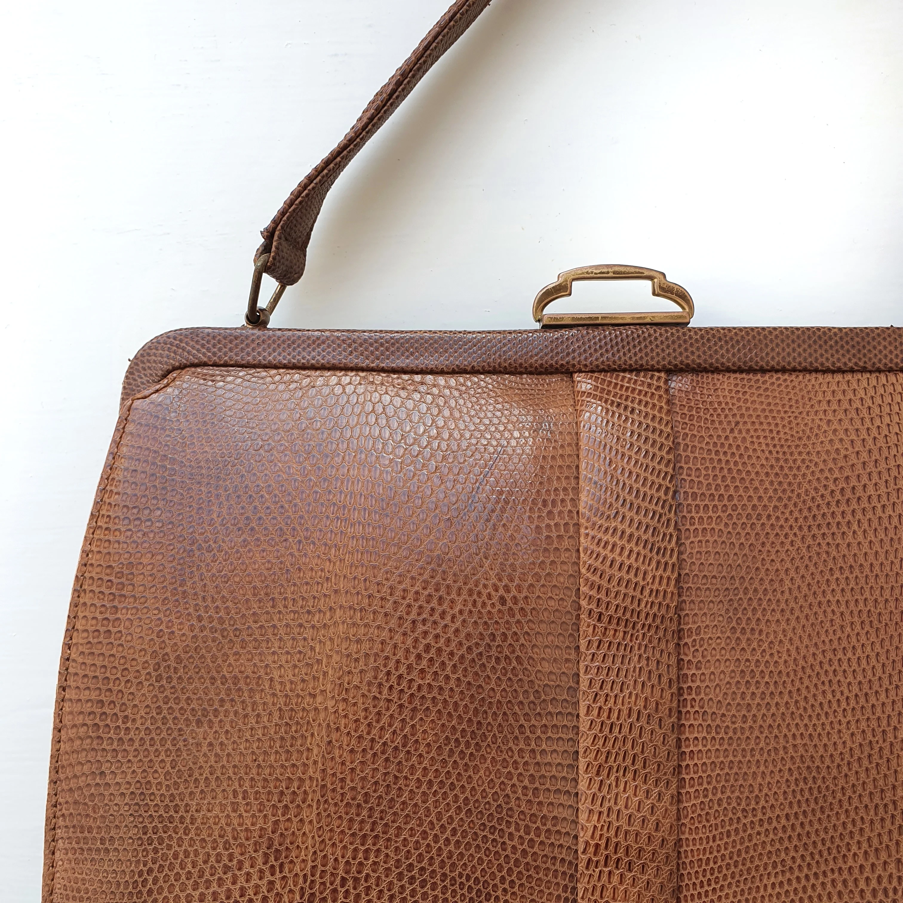 Tan Lizard Skin Bag - Image 2