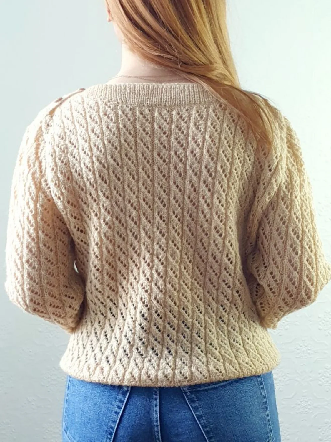 Vintage Boat Neck Wool Jumper - M - Image 4