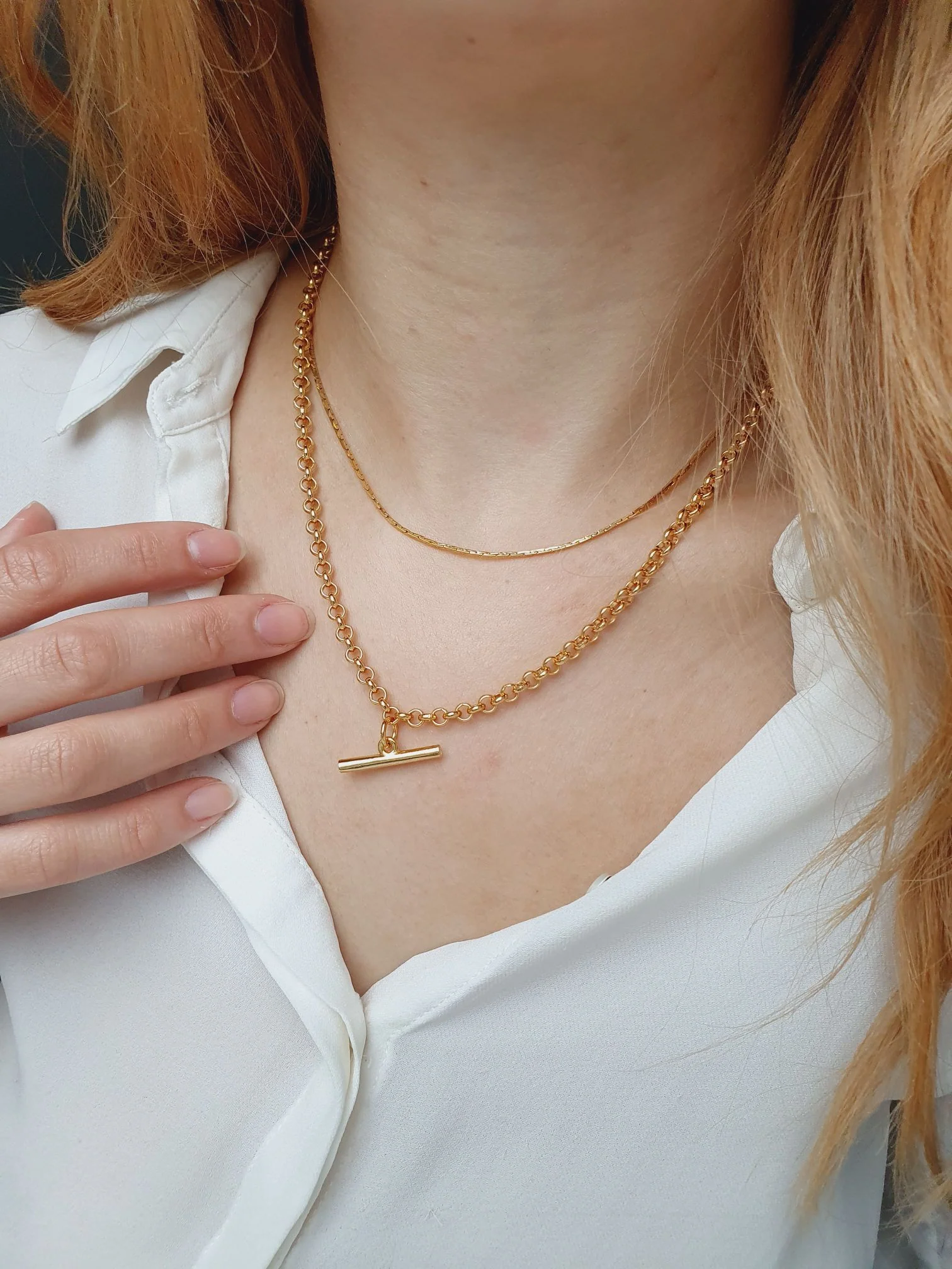 Vintage Gold Plated Chain Layering Set - Image 6