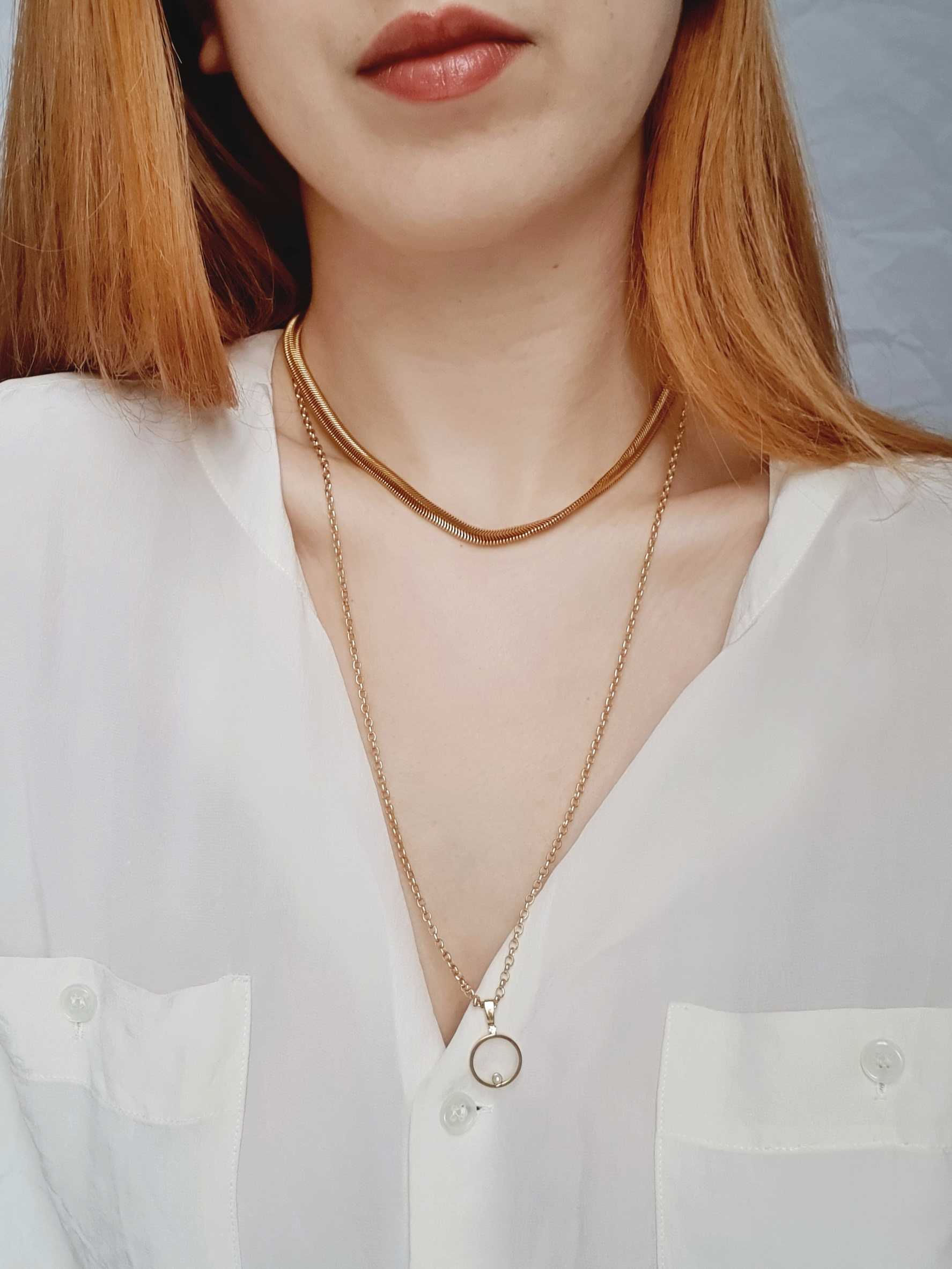 Vintage Gold Plated Chain Layering Set One - Image 2