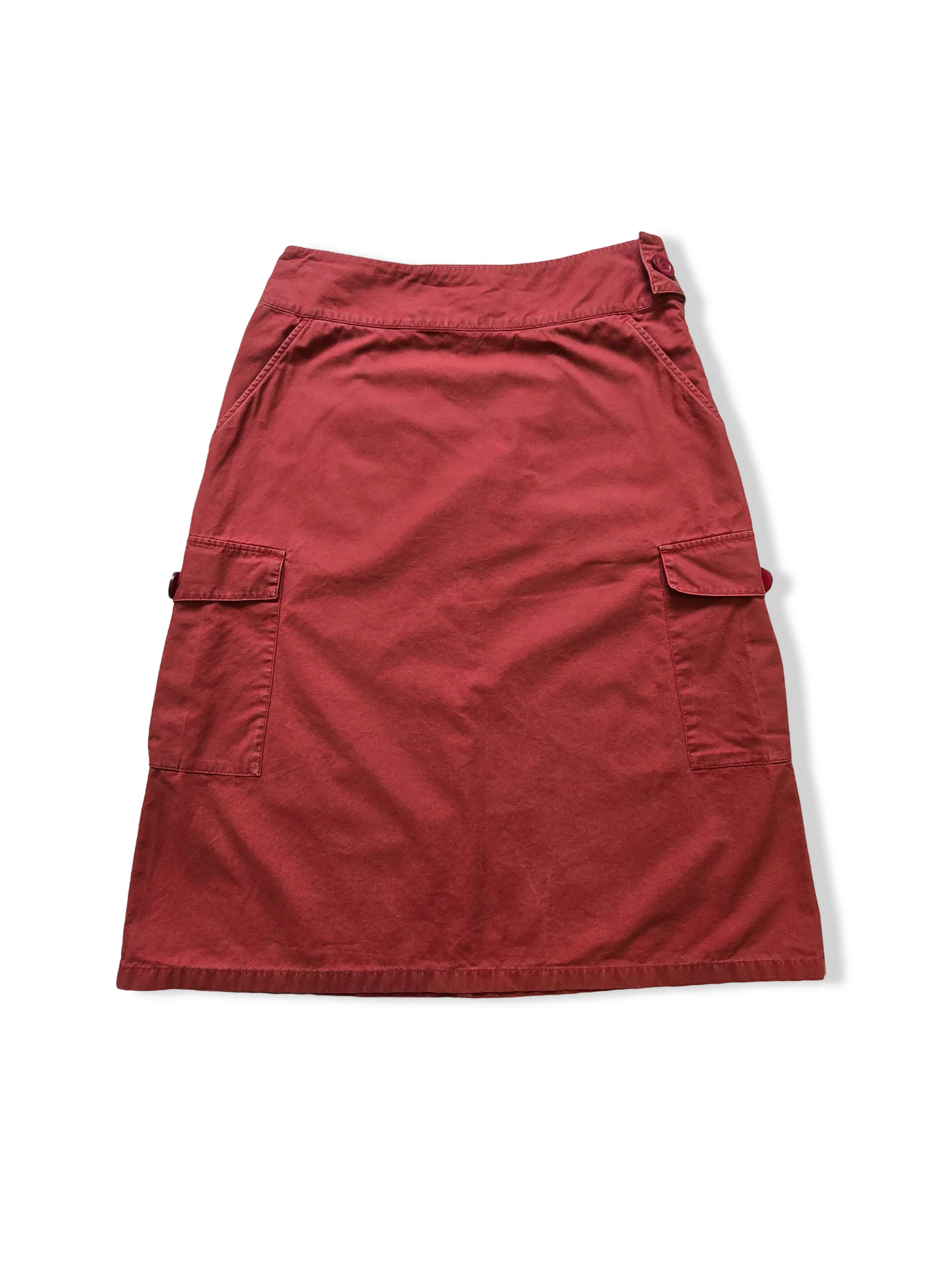 Vintage Red A-Line Cargo Skirt - M