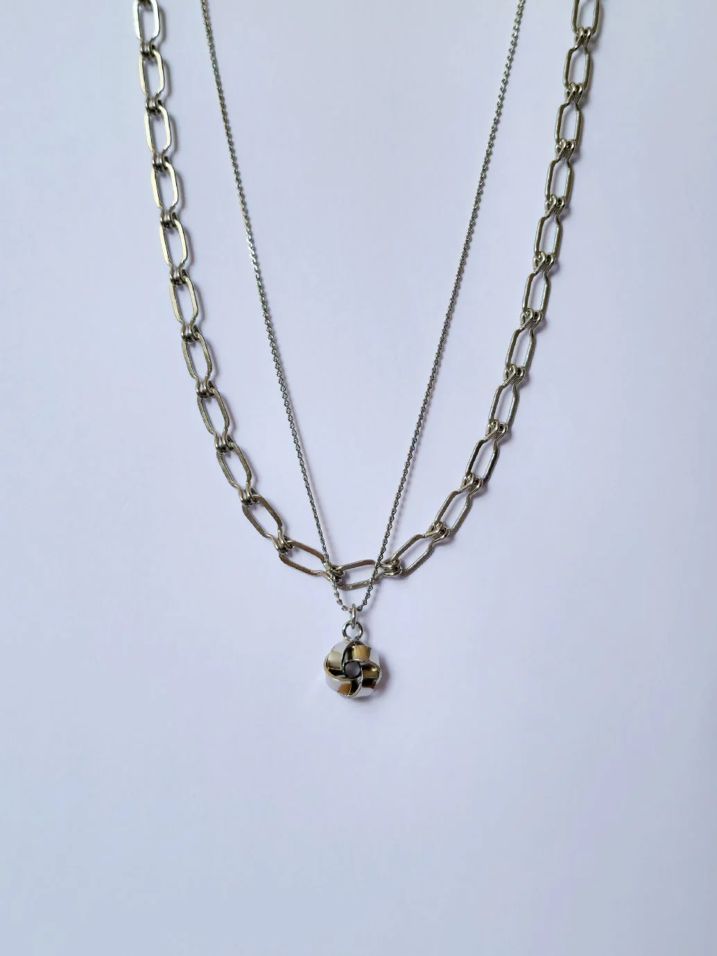 Vintage Silver Plated Paperclip Style Chain Necklace - Image 5