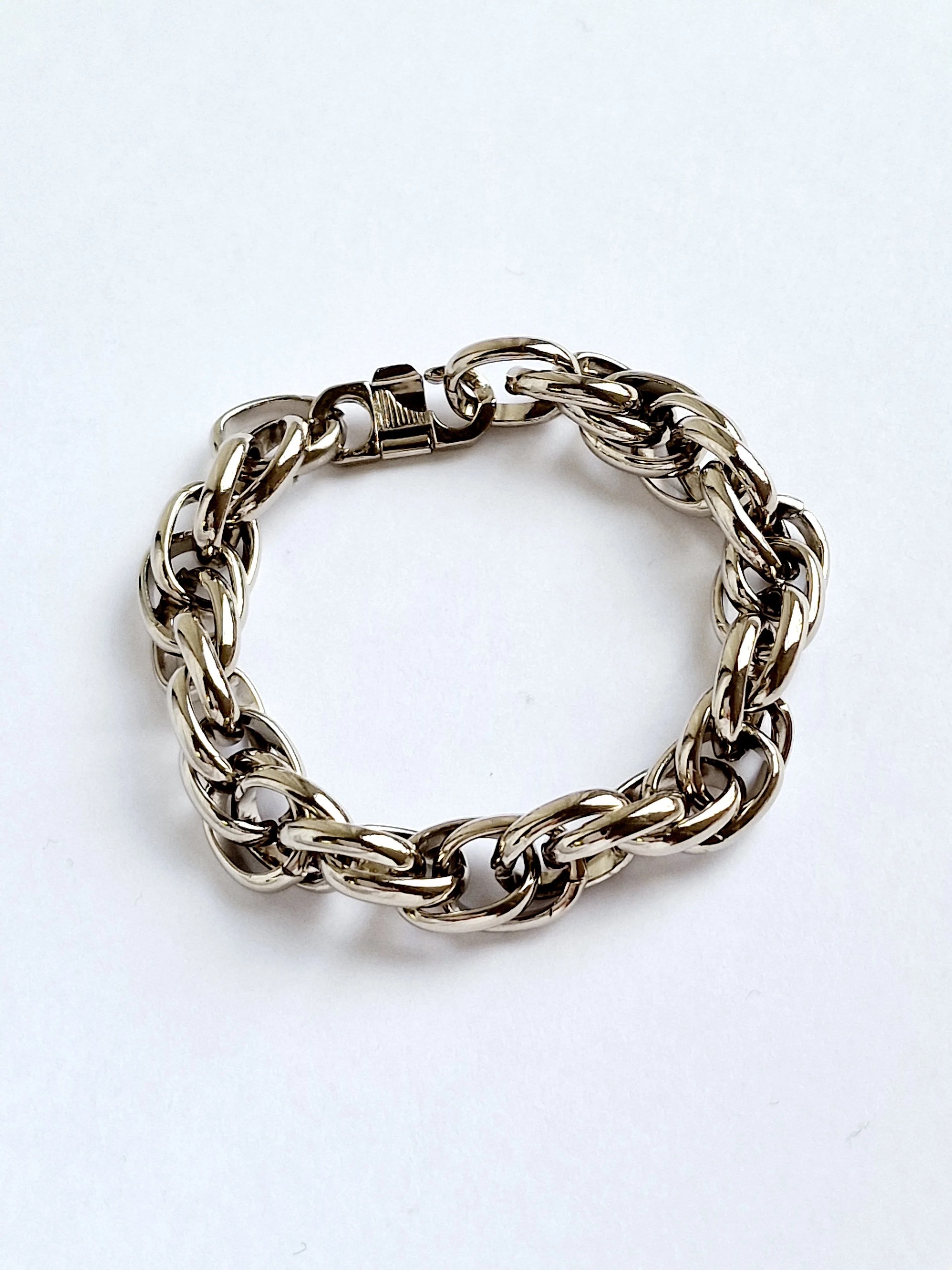 Vintage Silver Plated Twist Cable Chain Bracelet - Image 2