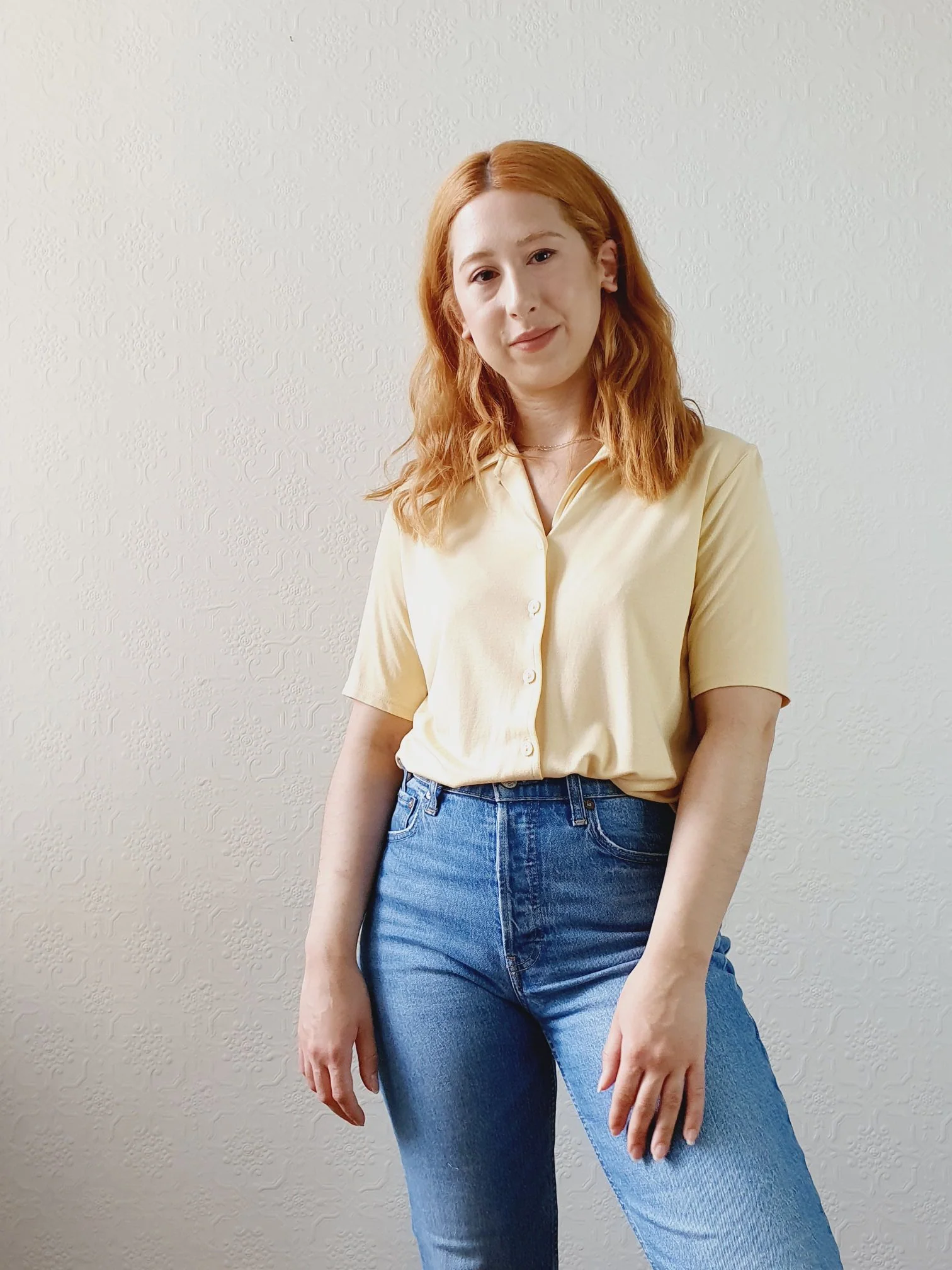 Vintage St Michael Soft Jersey Blouse - M