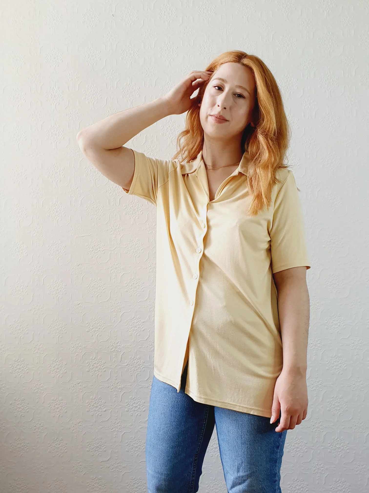 Vintage St Michael Soft Jersey Blouse - M - Image 4